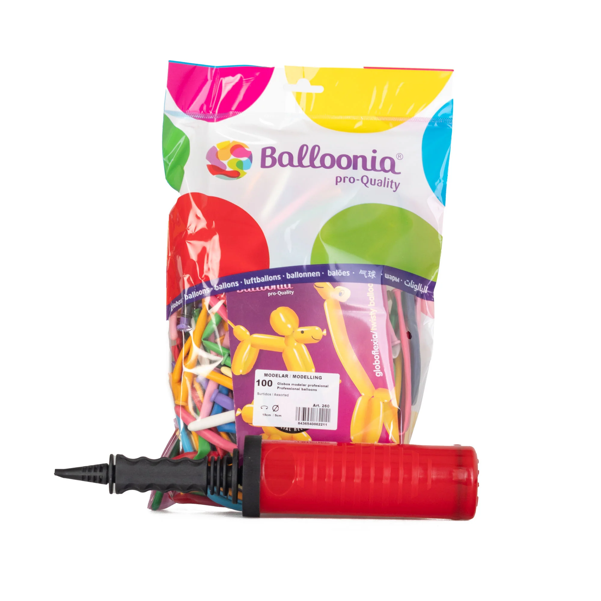 Balloonia Modelling Balloons - Complete Set with Pump - Image 6