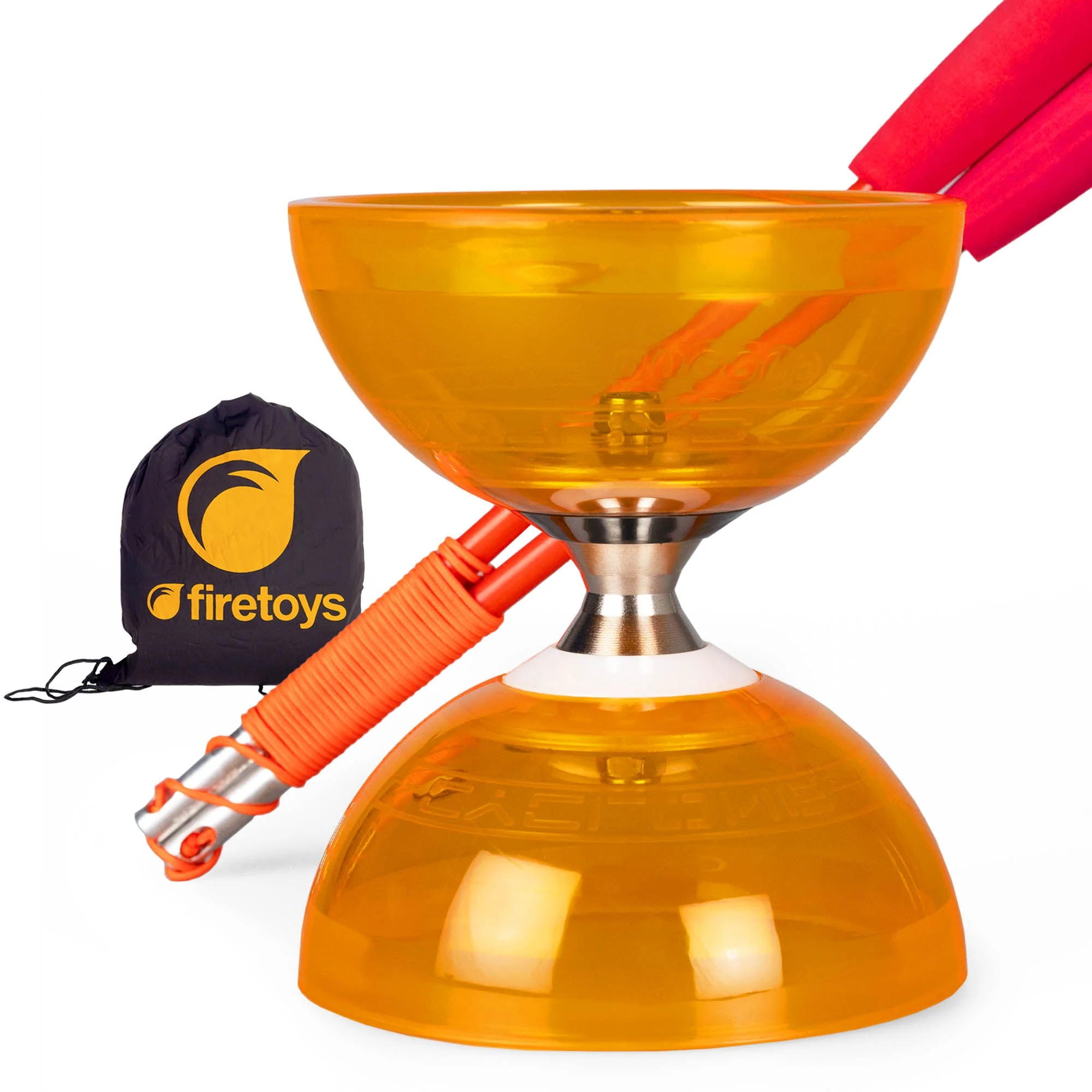 Cyclone Quartz Triple Bearing Diabolo Set with Superglass Handsticks and Bag - Image 17